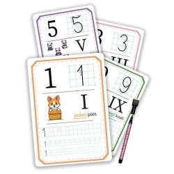 Pisz i zmazuj - Cyfry 11 kart + pisak - 1