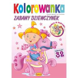 Kolorowanka. Zabawy dziewczynek