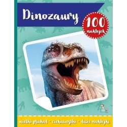 100 naklejek z plakatem. Dinozaury