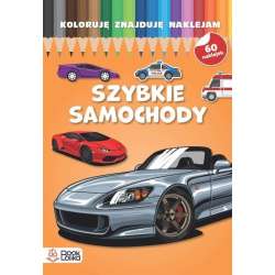 Koloruję, znajduję, naklejam. Szybkie samochody - 1