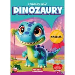 Ko0lorowanka Kolorowy świat Dinozaury z naklejkami