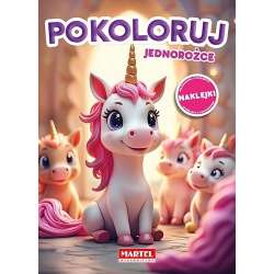 Kolorowanka Pokoloruj jednorożce z naklejkami