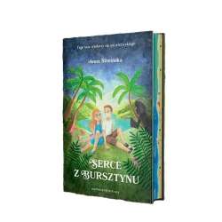Serce z bursztynu (barwione brzegi)