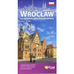 Plan kieszonkowy rysunkowy - Wrocław 1:17 000