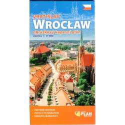 Plan kieszonkowy rysunkowy - Wrocław 1:17000 w.cz