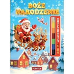 Modułowa kredka. Boże Narodzenie z naklejkami