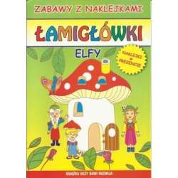 Łamigłówki. Elfy. Zabawy z naklejkami