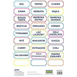 Naklejki na przyprawy kolorowe