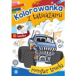 Kolorowanka z tatuażami. Monster trucki