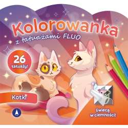 Kolorowanka z tatuażami fluo Kotki