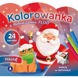 Kolorowanka z tatuażami fluo Mikołaj