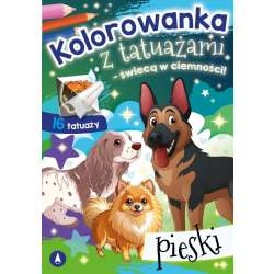 Kolorowanka z tatuażami świecą w ciemności! Pieski