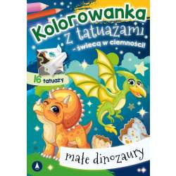 Kolorowanka z tatuażami Małe dinozaury