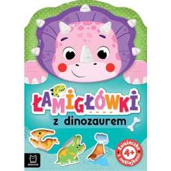 Łamigłówki z dinozaurem. Książeczka z naklejkami 4 (9788382133646) - 1