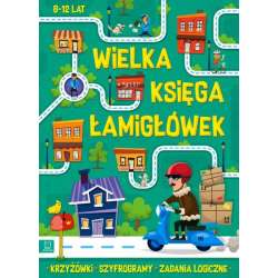 Wielka księga łamigłówek. Krzyżówki, szyfrogramy, zadania logiczne. 8-12 lat. Zielona (9788382138061) - 1