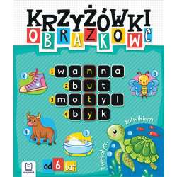 Krzyżówki obrazkowe z wesołym żółwikiem. Od 6 lat