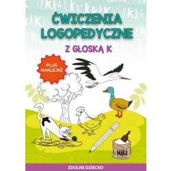 Ćwiczenia logopedyczne z głoską K. Plus naklejki