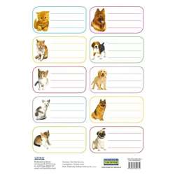 Naklejki na zeszyty. Psy i koty