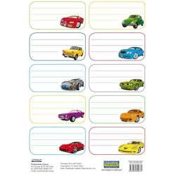 Naklejki na zeszyty. Auta