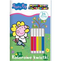 Peppa Pig. Numerkowe kolorowanki. Kolorowe kwiatki - 1