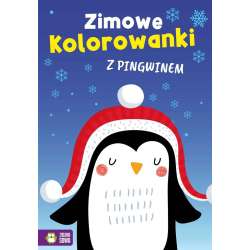 Zimowe kolorowanki z pingwinem - 1