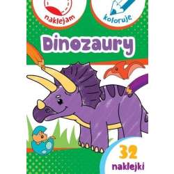 Dinozaury. Naklejam i koloruję