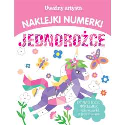 Uważny artysta. Naklejki numerki. Jednorożce - 1