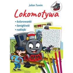 Lokomotywa. Kolorowanki, łamigłówki, naklejki - 1