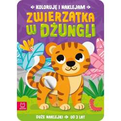 Koloruję i naklejam. Zwierzątka w dżungli