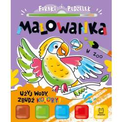 Farbki i pędzelek. Malowanka. W zoo