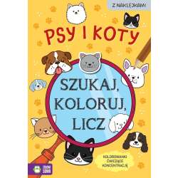 Szukaj, koloruj i licz. Psy i koty