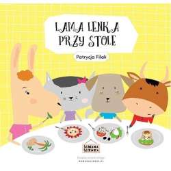 Lama Lenka przy stole