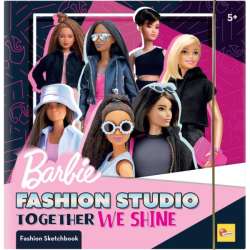 Szkicownik Barbie Fashion Studio Together We Shine 12808 + 8 pisaków, szablon ze wzorami, naklejki (304-12808)