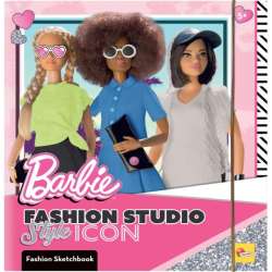 Szkicownik Barbie Fashion Studio Style Icon 12839 + 8 pisaków, arkusz ze wzorami, naklejki (304-12839)