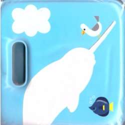 Magiczna książeczka kąpielowa z piszczałką-narwal - 1