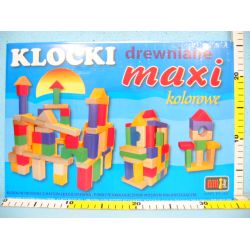 KLOCKI DREWNIANE MAXI KOLOROWE (1673) - 1