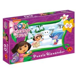 'ALEXANDER' Puzzle 60 -Dora poznaje świat -Lepimy bałwan (1113) - 1