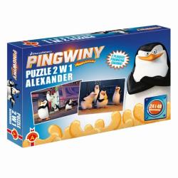 ALEXANDER Puzzle 2w1 Pingwiny z Madagaskaru (1167) - 1