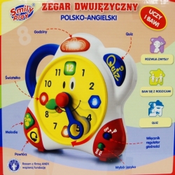 ZEGAR DWUJĘZYCZNY EDUKACYJNY POLSKO-ANGIELSKI +QUIZ (80715) - 3