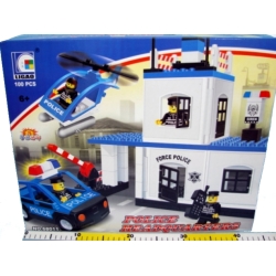 KLOCKI MAXI 68011 POSTERUNEK POLICJI -100el. - 1