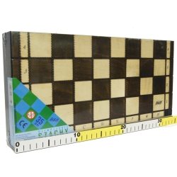 SZACHY DREWNIANE XL 35x35cm OLIMPIJSKIE LAKIEROWANE POLA (B&B SZACHY 350) - 1