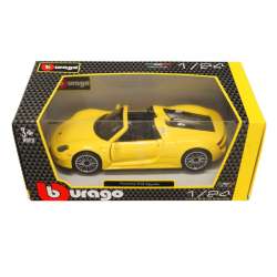 Bburago 1:24 Porsche 918 Spyder -żółty (GXP-623156) - 1