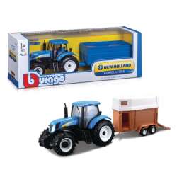 Bburago 1:32 Traktor z przycze do przew.koni New Holland - 2