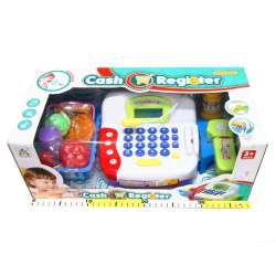 Kasa z kalkulatorem, mikrofonem, produkty, czytnik,bankn - 2