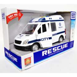 Ambulans 1:16 Policja 4 dźwięki, koło zamach, otw.drzwi - 4