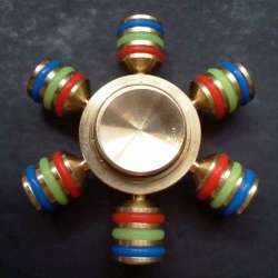 Spinner metalowy odkręcane ramiona, 6-ramienny w met.pud - 3