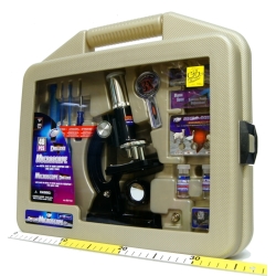 MIKROSKOP 100x 600x 1200x W WALIZCE Z AKCESORIAMI 48el. - 3