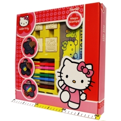 PIECZĄTKI W PUDEŁKU HELLO KITTY -5 PIECZ, 8 FLAMAS, ZMYW (043-12803) - 2