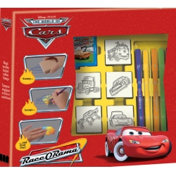 PIECZĄTKI W PUDEŁKU CARS -5 PIECZ, 8 FLAMAS, ZMYWALNY TU (043-12823) - 1