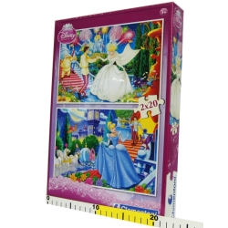 CLEMENTONI PUZZLE 2x20 KOPCIUSZEK 26x18cm (07001) - 2